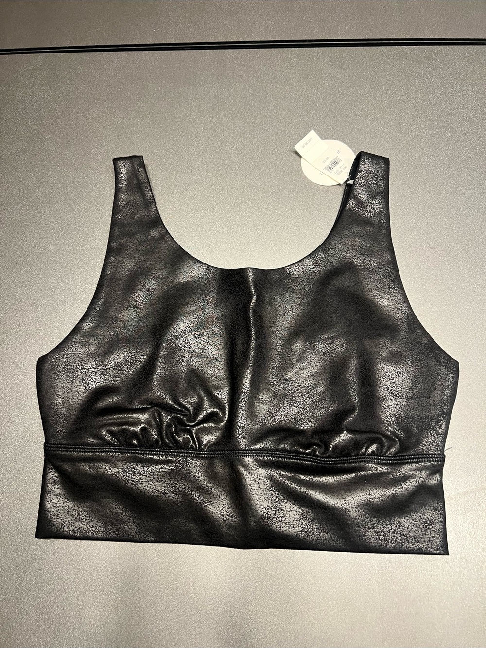 Offline by Aerie Women's The Hugger Crackle Black Sports Bra Size XS NWT